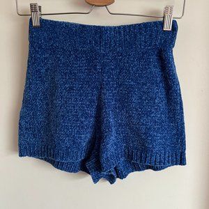 Majorelle Shorts Size Small Revolve Denitza Chenille Knit Shorts Blue Pull On